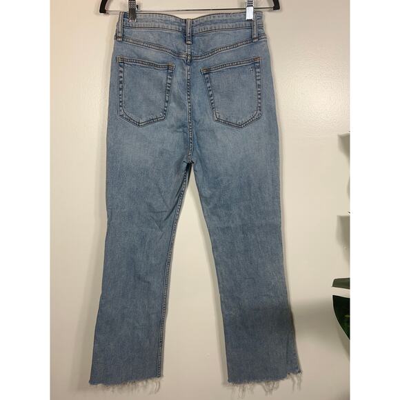 Rag & Bone New York Casey High Rise Raw Hem Ankle Flare Denim Jean 27/4 Capsule - Picture 3 of 12
